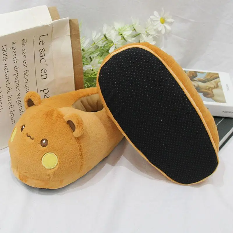 Hot In-Stock Panda Bubu And Yier Plush Slippers Cartoon Panda Indoor Couple'S Warm Cotton Slippers Autumn And Winter Gift