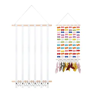 Bow Holder - Organizer for Hair Bows, Clips, Ties, Headbands & Accessories - Wall Hanging Decor