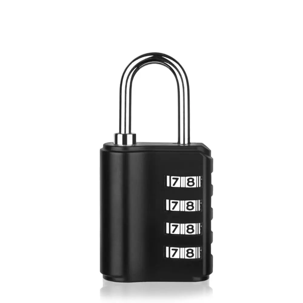 Padlock, 4-digit Combination Padlock, Waterproof, for School Gym Lockers, Sports Lockers, Fences, Toolboxes, Doors, and Storage - Easy To Use and Set Up