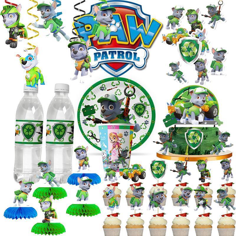 PAW Patrol Birthday Party Decoration Plastic Plate Napkin Stickers Cartoon Dog Latex Balloons Cake Topper Decors Event Supplies
