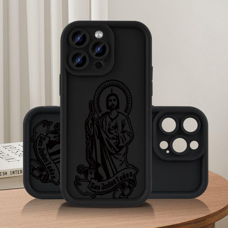 Jesus Pattern Phone Case Casing, 1 Count Anti-drop Protection Phone Protector Cover, Phone Accessories Compatible with iPhone 7 8 X XR XS 11 12 13 14 15 Pro Max