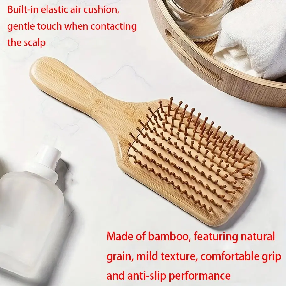 Anti-Static Wooden Comb for Long Hair, Scalp Massage Brush, Loose Hair Prevention, Home Use, Large Board Comb, Women's Hair Care Tool, Hair Combs