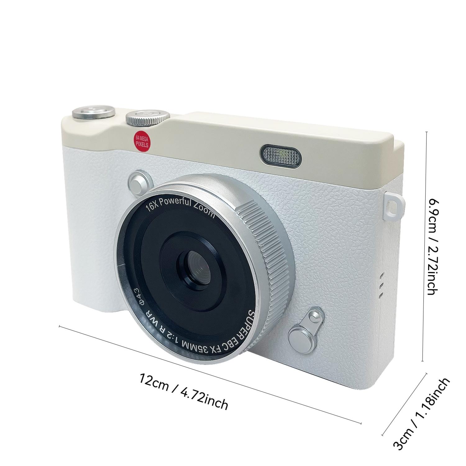 180° Degree Flip Cover, 1080P Pixel Fashion Retro Style, Multiple Filters Included, Comes with Storage Bag & 32GB Memory Card Reader, Electronic Portable Camera