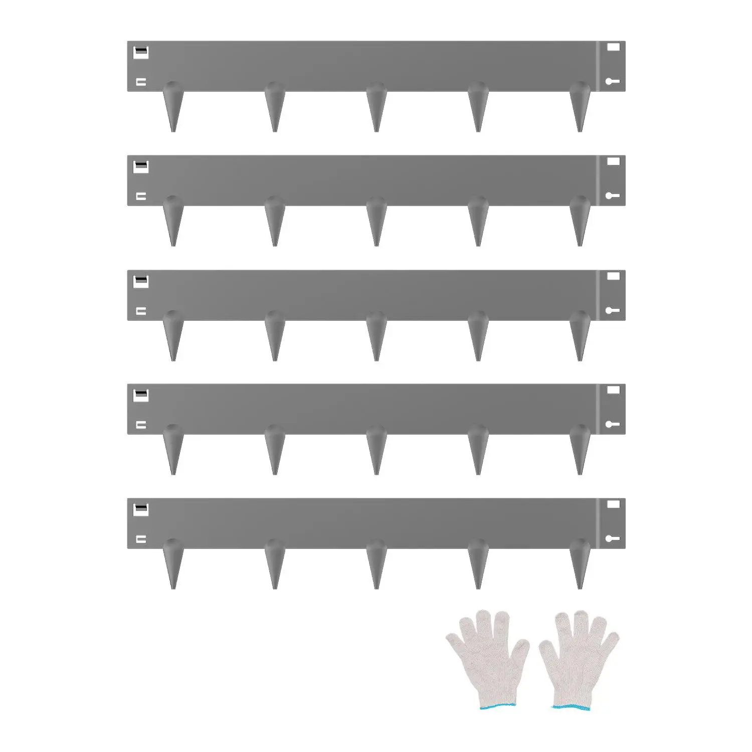 【DealsForYouDays】VEVOR Steel Landscape Edging, 5 Packs 39x 4 in Rust-Resistant Metal Landscape Edging, Bendable Garden Edging Border, Heavy Duty Lawn Edging, Easy-to-Install, Flower Bed Yard Pathway Divider Dark Gray