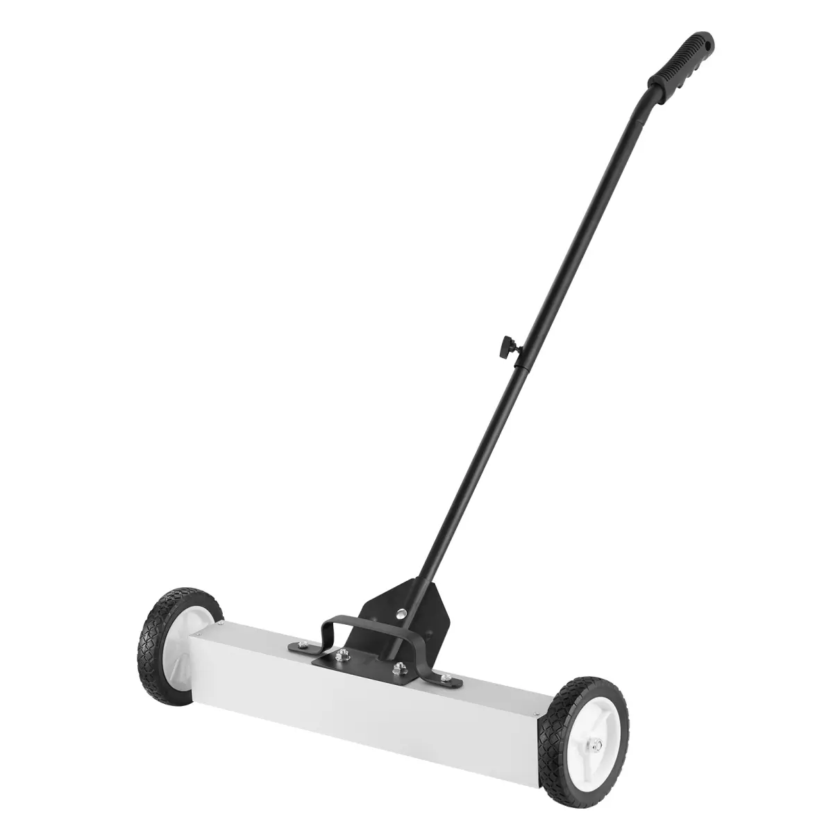 50Lbs Rolling Magnetic Sweeper with Wheels, Push-Type Magnetic Pick Up Sweeper, 24-inch Large Magnet Pickup Lawn Sweeper with Telescoping Handle, Easy Cleanup of Workshop Garage Yard