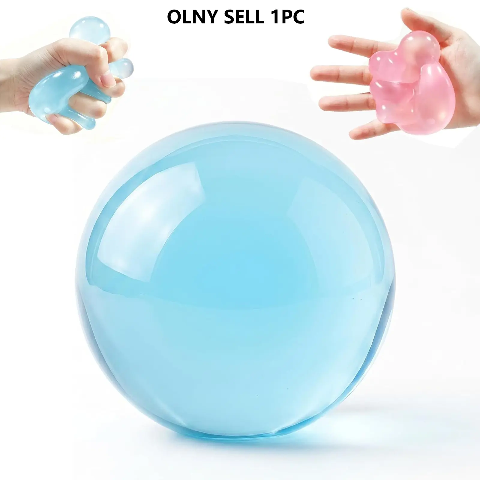 Coconut Oil Squishy Ball, Mouldable Handmade Squeeze Ball, Soft Flexible Anxiety Relief Stress Ball, Satisfying Sensory Fidget Decompression Toy, Holiday Gift for Kids & Adults, Coconut Oil Stress Balls