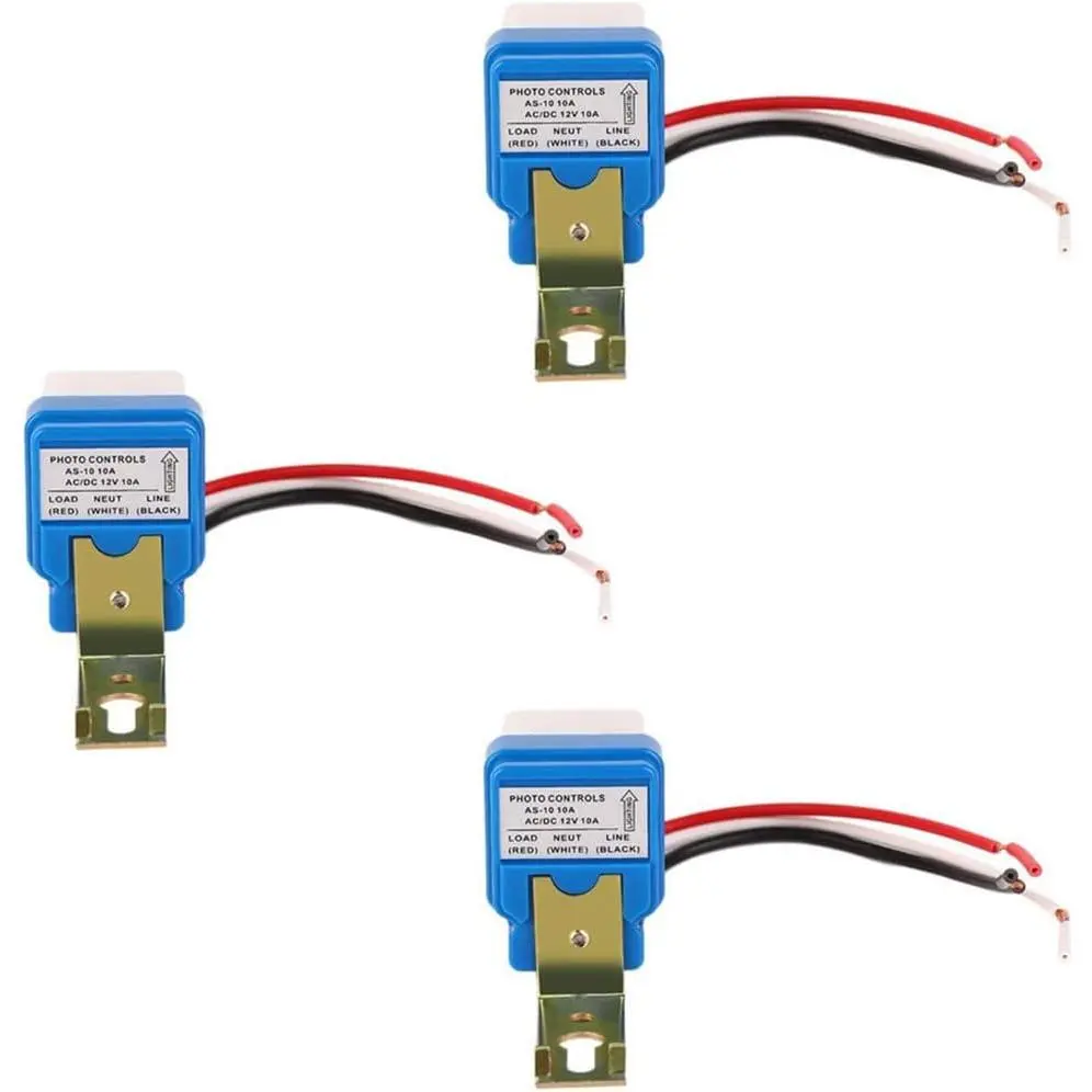 3 count 12V 10A Light Sensor  Auto  Off Dusk Sensor Night Light Sensor Twilight