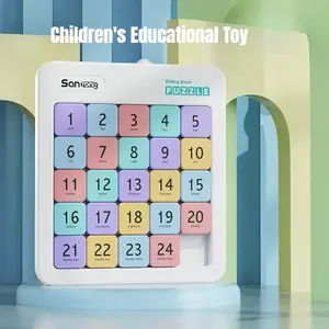 Magnetic Sliding Block Number Puzzle Arrangement Game Children Learning Math Puzzle Toys 3*3/4*4/5*5 Children's Educational Toy