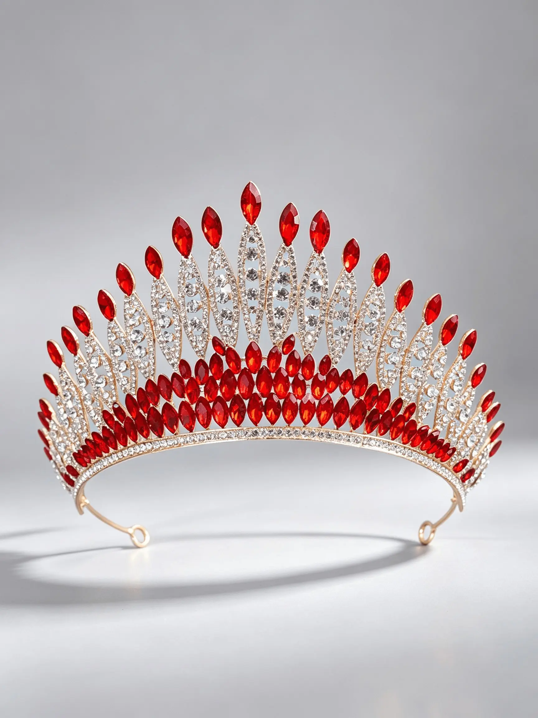 Crystal Queen Crown Wedding Tiara, Luxury Rhinestone Pageant Crown, Bridal Hair Accessories for Prom Evening Party Photoshoot
