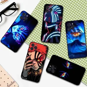 Akaza Demon Slayer Anime Phone Case, Upper Rank Demon Character Protective Cover Compatible with iPhone 11-17 Pro Max/Plus & Samsung Galaxy S23-S25