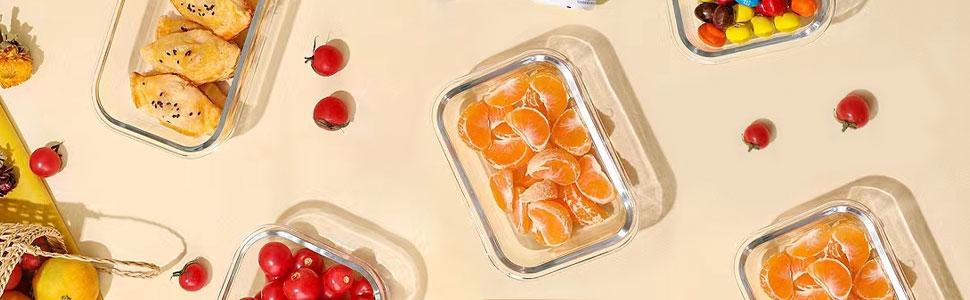 10 Packs 30 oz Glass Meal Prep Containers,Glass Food Storage Containers with Lids,Airtight Glass Lunch Bento Boxes,Microwave,Freezer and Dishwasher,Gray