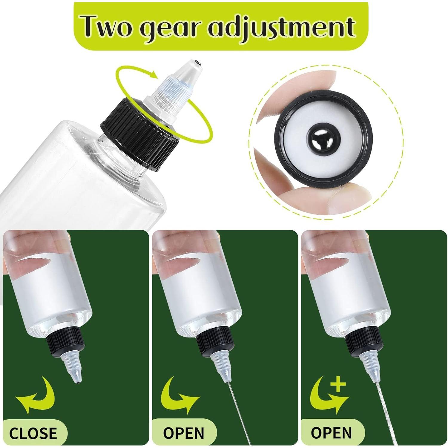 BASIC SUPPLY 22Pack 8oz Plastic Squeezing Bottles, Clear Oil Dispenser Dropper Bottle Applicator with Twist Top Cap and Leak-Proof Inner Gasket for Crafts, Art, Glue,  and More (8 OZ)