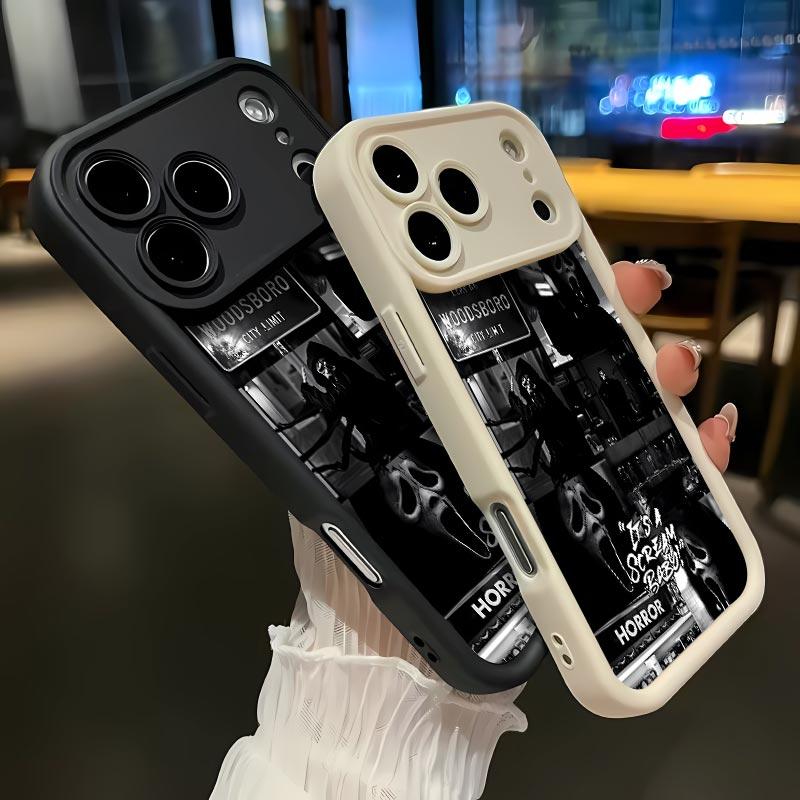 Ghost faces Realm Soft&Flexible TPU Silicone Phone Case For iPhone 17 Pro Max AIR 16 15 14 13 12 11 Plus XSMAX Cases Durable|Shockproof|Full Camera Protection|Anti-Scratch|Anti-Fingerprint|Slim Fit|Gift For Girlfriend/Men/Women