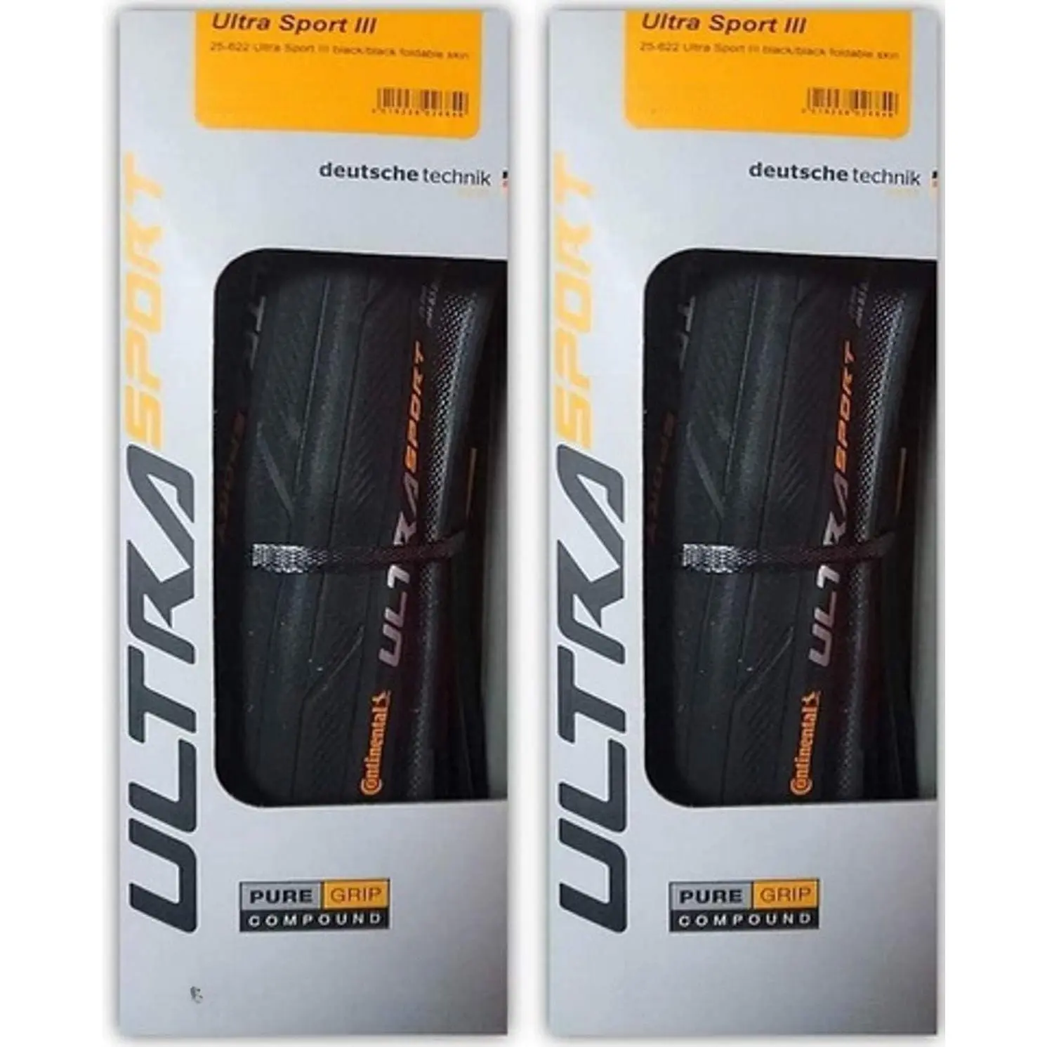 Ultra  III - Black/Brown - Road  Tire | Versatile Road Tire with Modern Tread Design - E25 Ebike Rated - PureGrip, 2 Pack