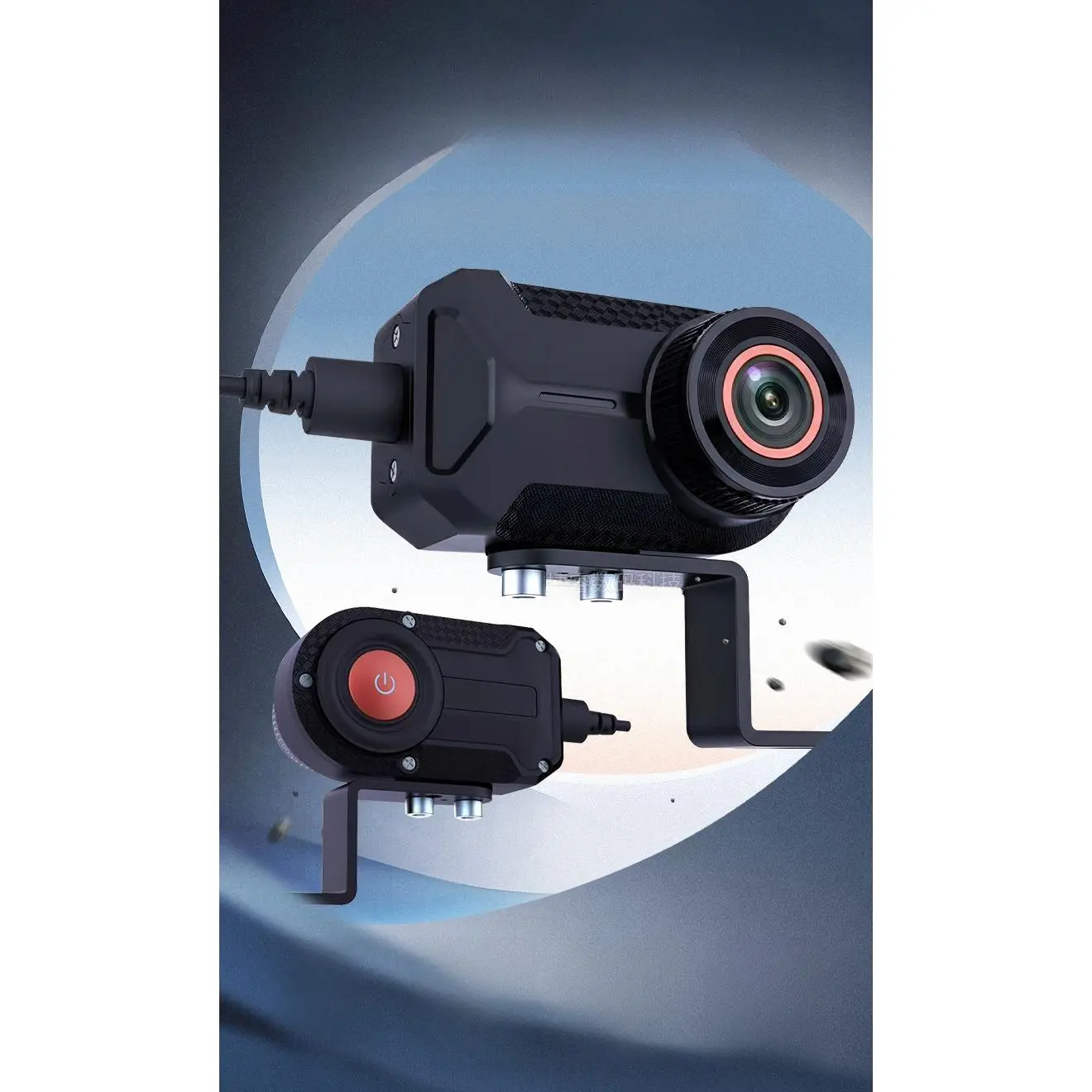 Waterproof WiFi Motorcycle Dash Cam 1080P 170 Degree Wide Angle Portable Bike DVR with Loop Recording