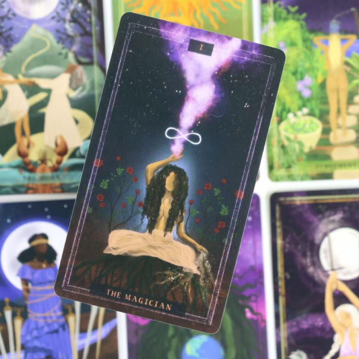 Earth Woman Tarot Card Game, 1 Box Tarot Card Game, Casual Party Table Game, English Card Game for Adults, Durable Tarot Cards, Tarot Card Decks