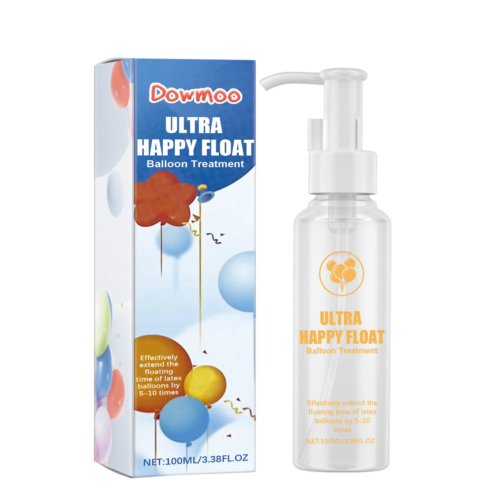 Dowmoo Silicon Blend Balloon Spray - Gloss Finish, Longer Float Time, Protective Liquid for Party Fun, Ideal for Parties, Weddings, Festive Occasions