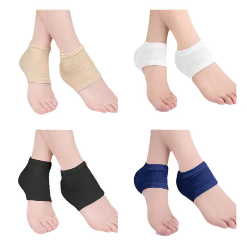 Unisex Moisturizing Gel Heel Socks Anti-Crack Silicone Heel Protectors Soft Foot Care Sleeves for Dry Cracked Heels Repair Home Walking Daily Wear Night Foot Treatment Under Shoes