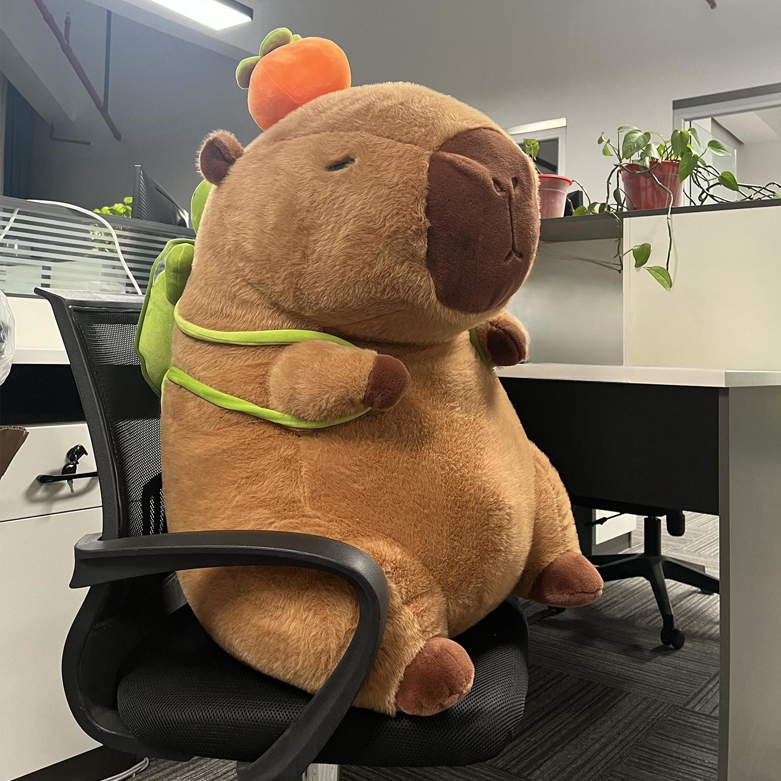 Capybara Plush Toy, Adorable Simulation Plush Toy, Cute Soft Stuffed Animal With Turtle Backpack, Birthday Gift For Boys And Girls