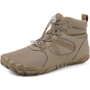 UIKGITP Mens Barefoot Winter Hiking Snow Boots Soft Lightweight Slip on Outdoor Grounding Shoes