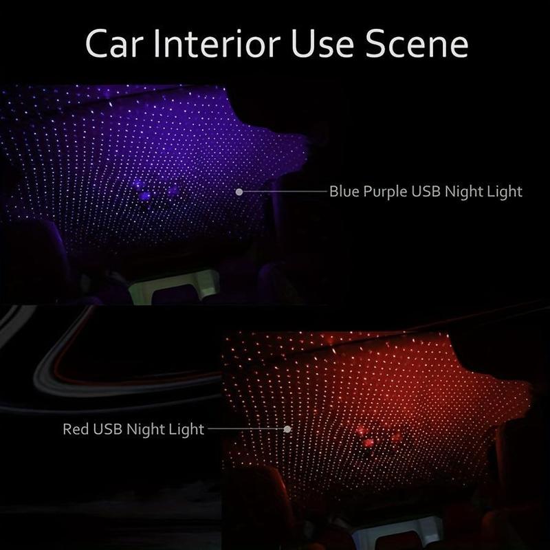 USB Powered Car Roof Atmosphere Light, Portable Adjustable Romantic Car Interior Light, Car Decorative Light for Vehicle, Ceiling, Bedroom, LED Lights Car, LED Car Ambient Light, LED Bar Light, LED Roof Twinkle