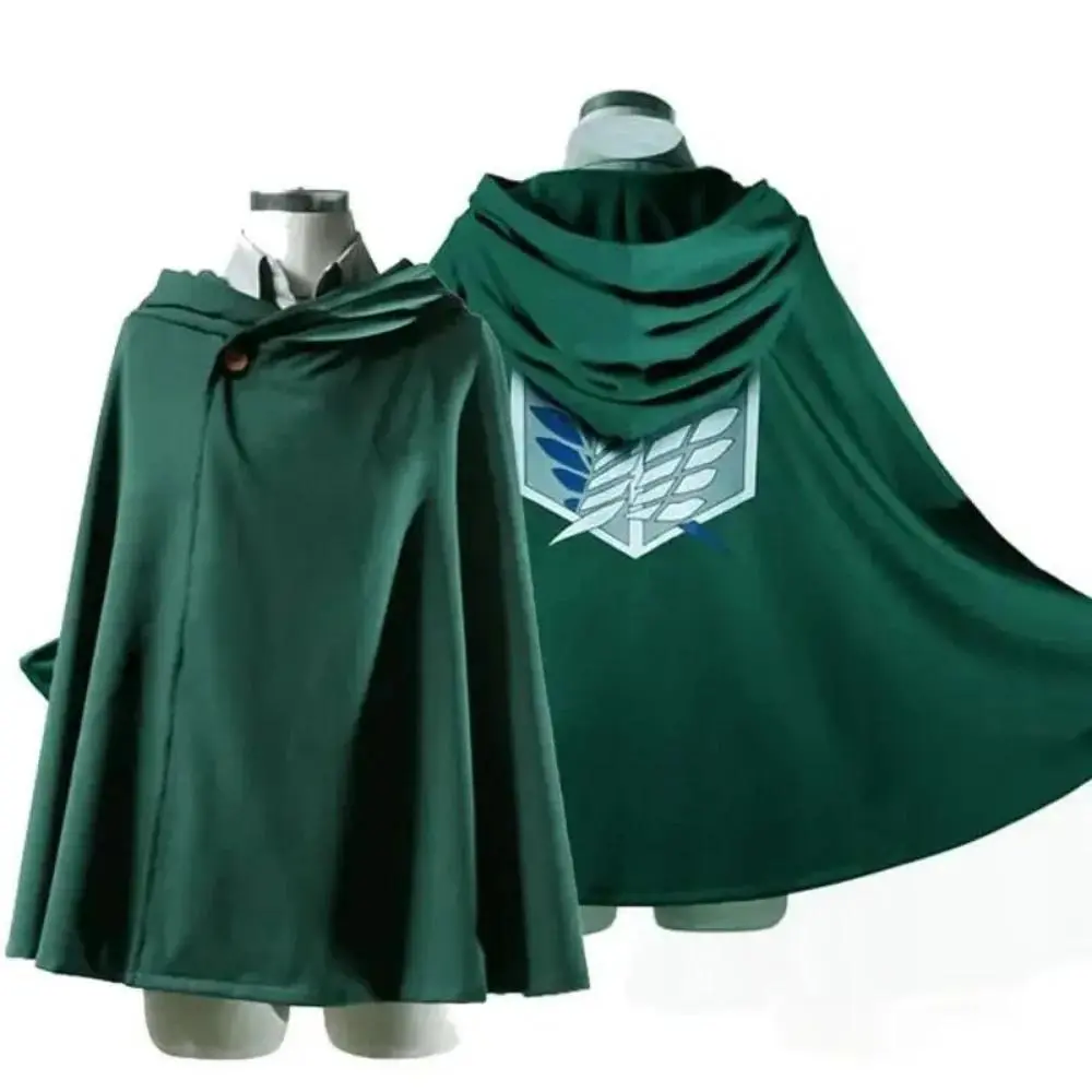 New Anime Attack Cloak Shingeki No Kyojin Scouting Legion Cosplay Costume Cos Green Cape Mens Clothes Cosplay Costume Women