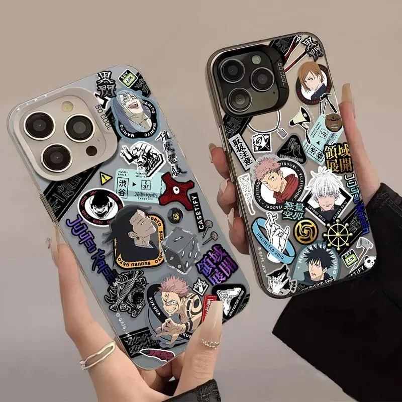 Anime Jujutsu Kaisen Label Case For iPhone 17 Pro MAX Air 16 15 14 13 12 11 Pro MAX