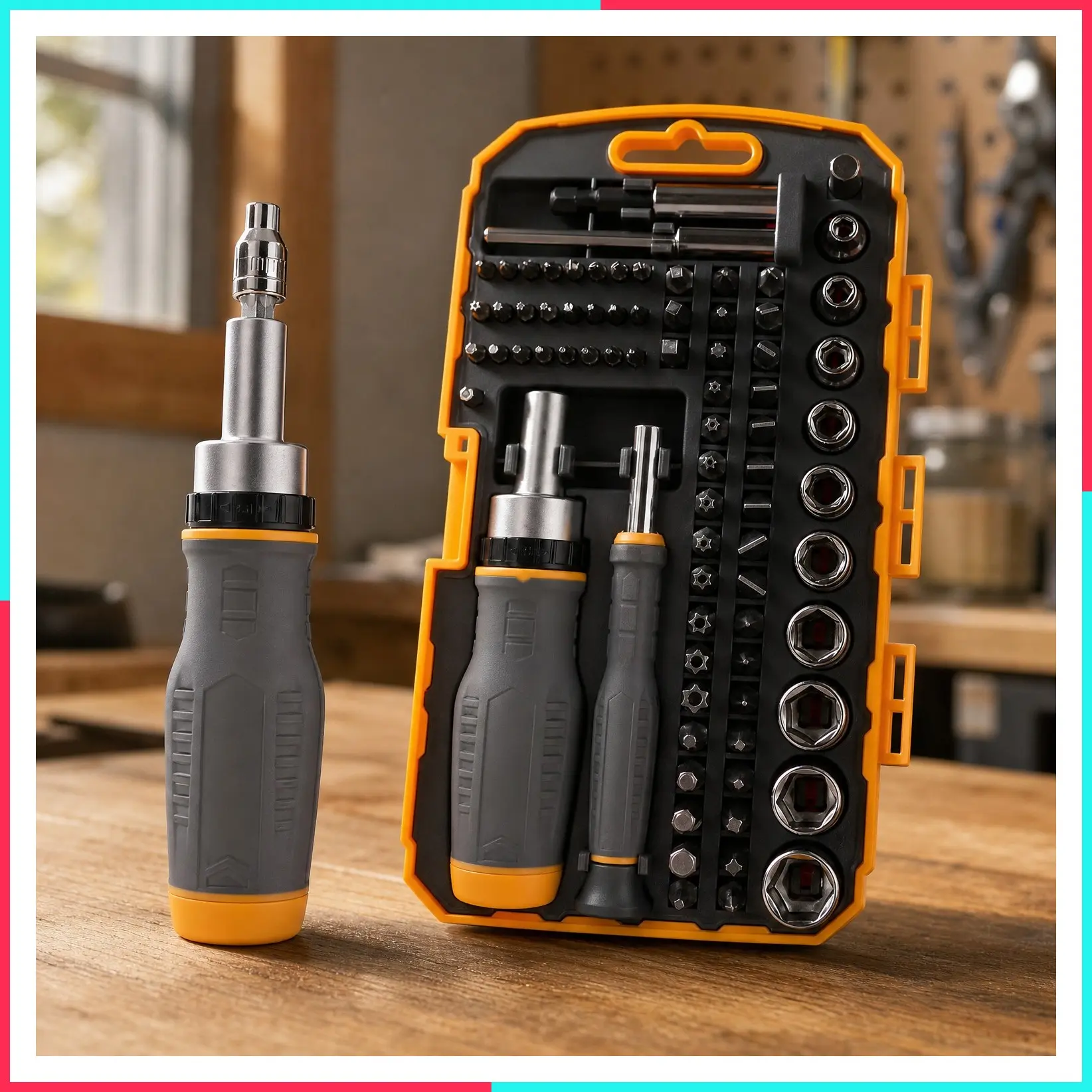 77-in-1 Ratcheting Screwdriver Bit Set & Socket Kit with Case, Multi-Bit Screwdriver for Home DIY, Electronics, Car Emergency & Garage