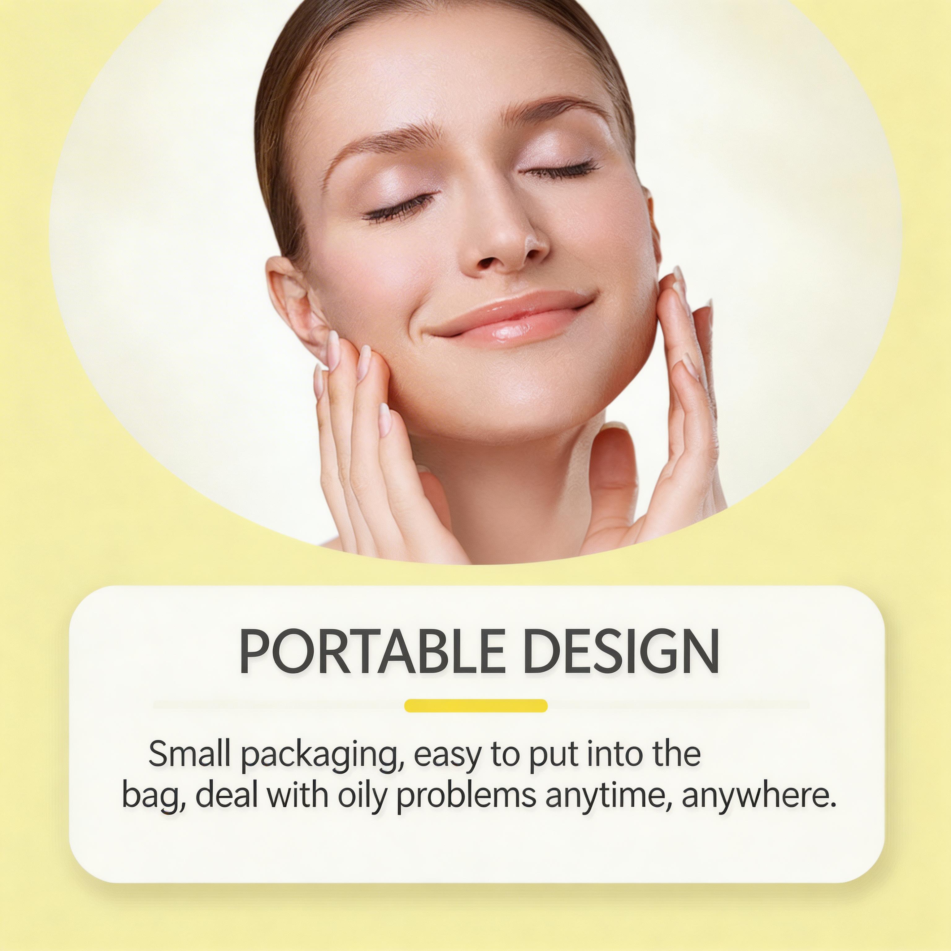 OUHOE Oil Blotting Sheets (Gardenia), Cellulose & Kaolin Dual Oil Control, Gardenia Extract Brightening + Vitamin E Antioxidant, Makeup-Friendly No Powder Removal, Soft for Oily Skin