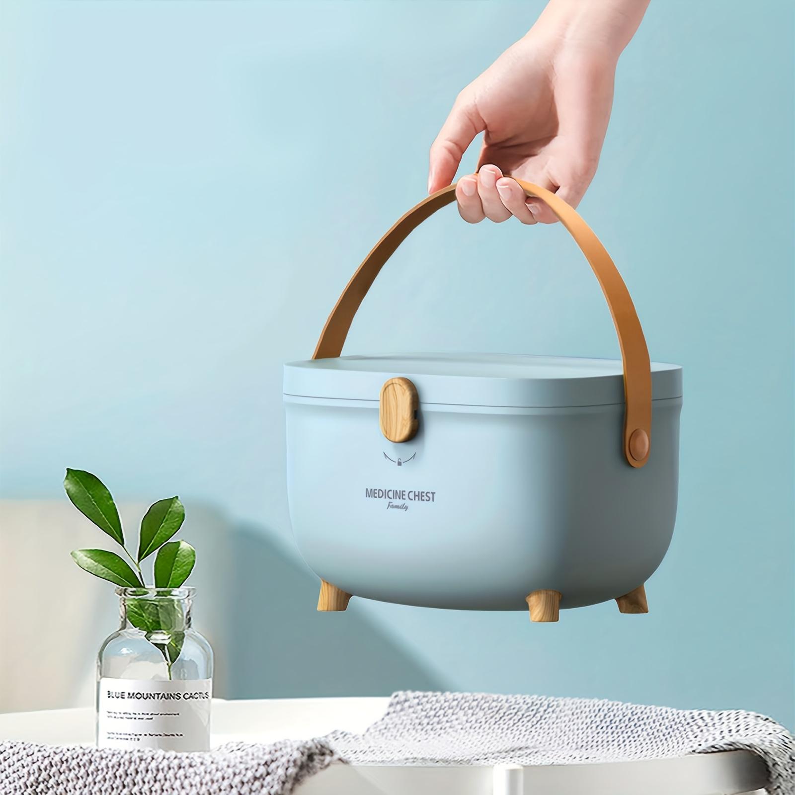 Large-Capacity Multi-Layer Medicine Storage Box with Handle • Dust-Proof Plastic Organizer • Household Storage Box for Home Organization • Suitable for Home Use