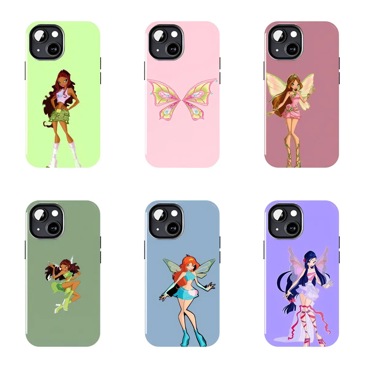 Pastel Winx Club Minimal Fairy Phone Case Suitable for iPhone 17-11 Pro Max/Plus and  Samsung Galaxy S23-25