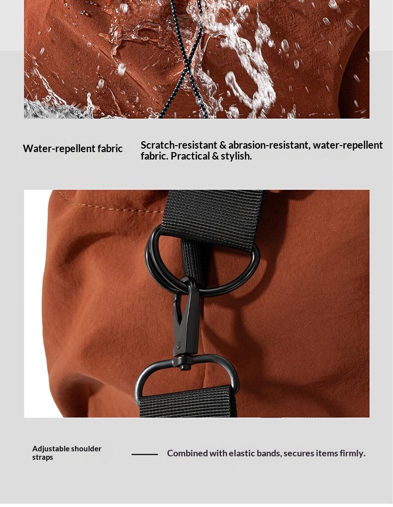 Dry Wet Separation Gym Bag Drawstring Design for Men Women Couples Expandable Casual Luggage Duffle Ideal for Short Trips Business Travel Yoga Swimming Workout Water Resistant Large Capacity Multi Compartment Lightweight Portable Sports Duffel with Shoe C