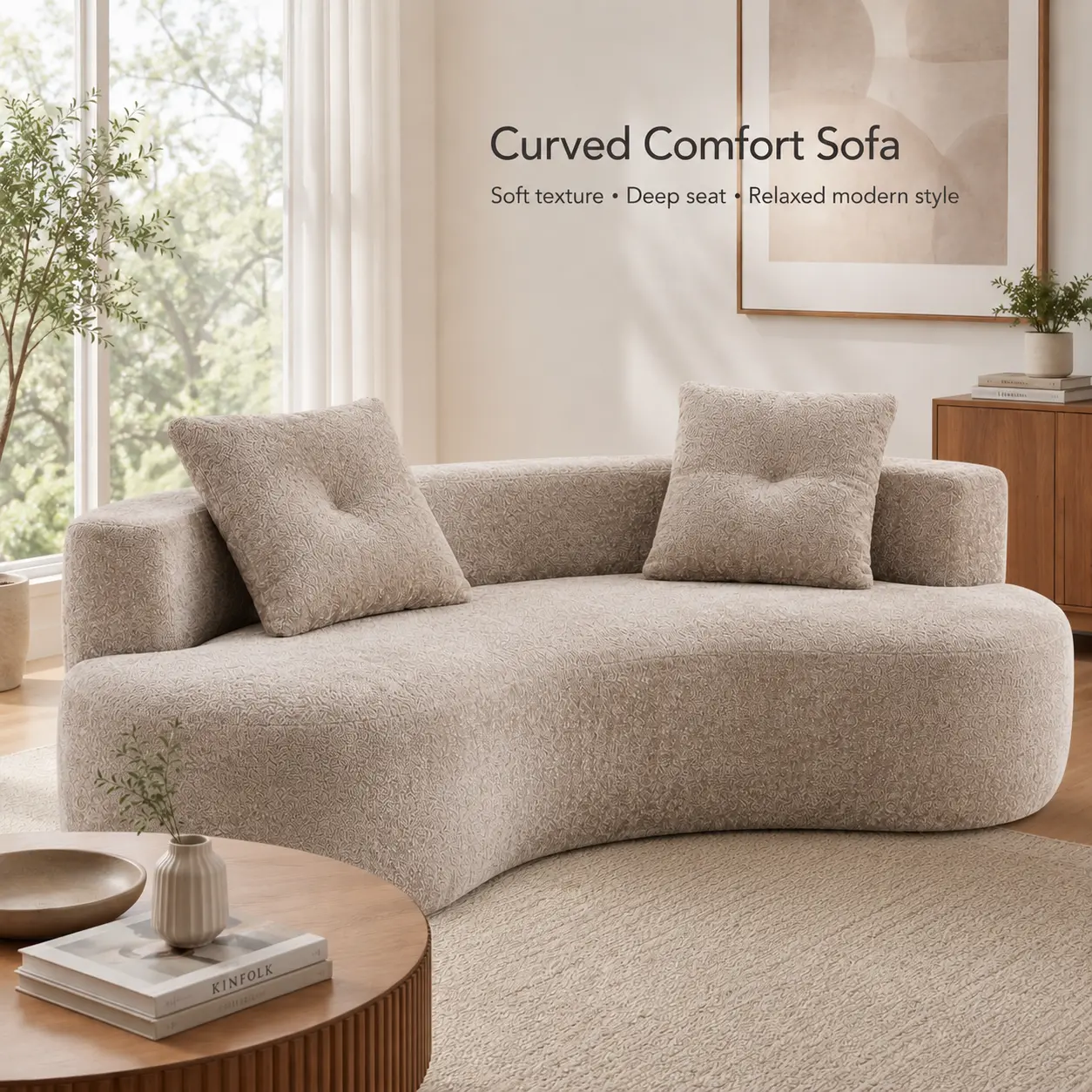 Cream White Compressed Sectional Sofa, L-Shaped Boneless Couch with Chaise Lounge, Deep Seat Cloud Sofa in a Box for Apartment and Living Room Cream Corduroy Sectional Sofa with Chaise, L-Shaped Compressed Couch with Deep Seats, Boneless Cloud Sofa in a B