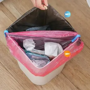 20pcs Waste Basket Can Fixation Clip Kitchen Bathroom Organizer Household Storage Clamp Clip Garbage Bin Clip Sealing Tools New Garbage can clamp retainer pressure ring ring single selling household garbage bag bucket side clamp fixed clamp non-slip