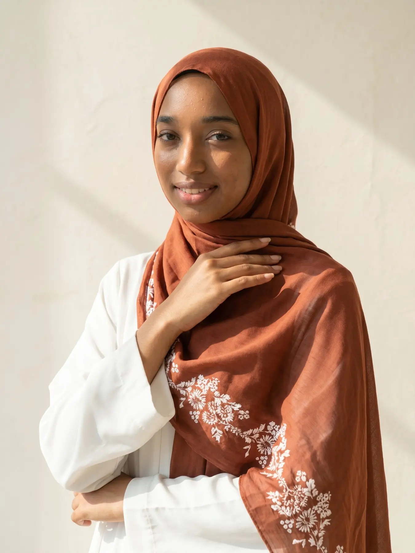 Women's Modal Print Hijab for Muslim, Casual Design, Perfect for Daily Wear, All-Season Accessory, Comfortable and Stylish Headwear