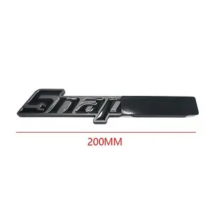 200MM Plastic Grey Ground Black 3D Letter Logos  Snap Tool Box Emblems