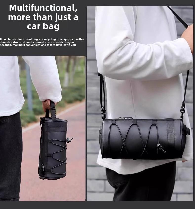 Nylon Fabric Road Bike Bag 2.5L Waterproof Multifunctional Cycling Bag in Purple Black Green Pink 23.5x11cm