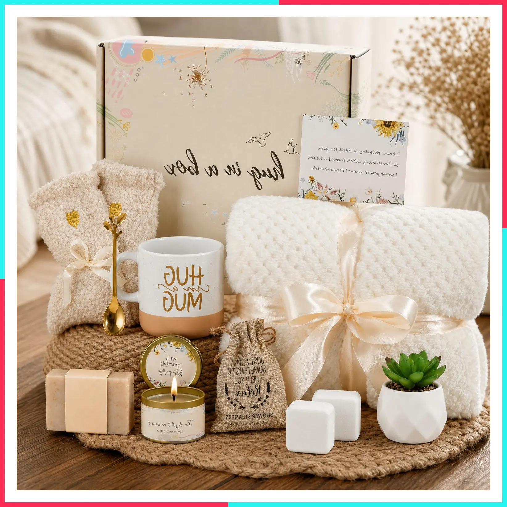 Sympathy Gift Basket for Women, Bereavement Care Package, Condolence Gift for Loss of Loved One Father, Miscarriage Grief Gifts for Mothers