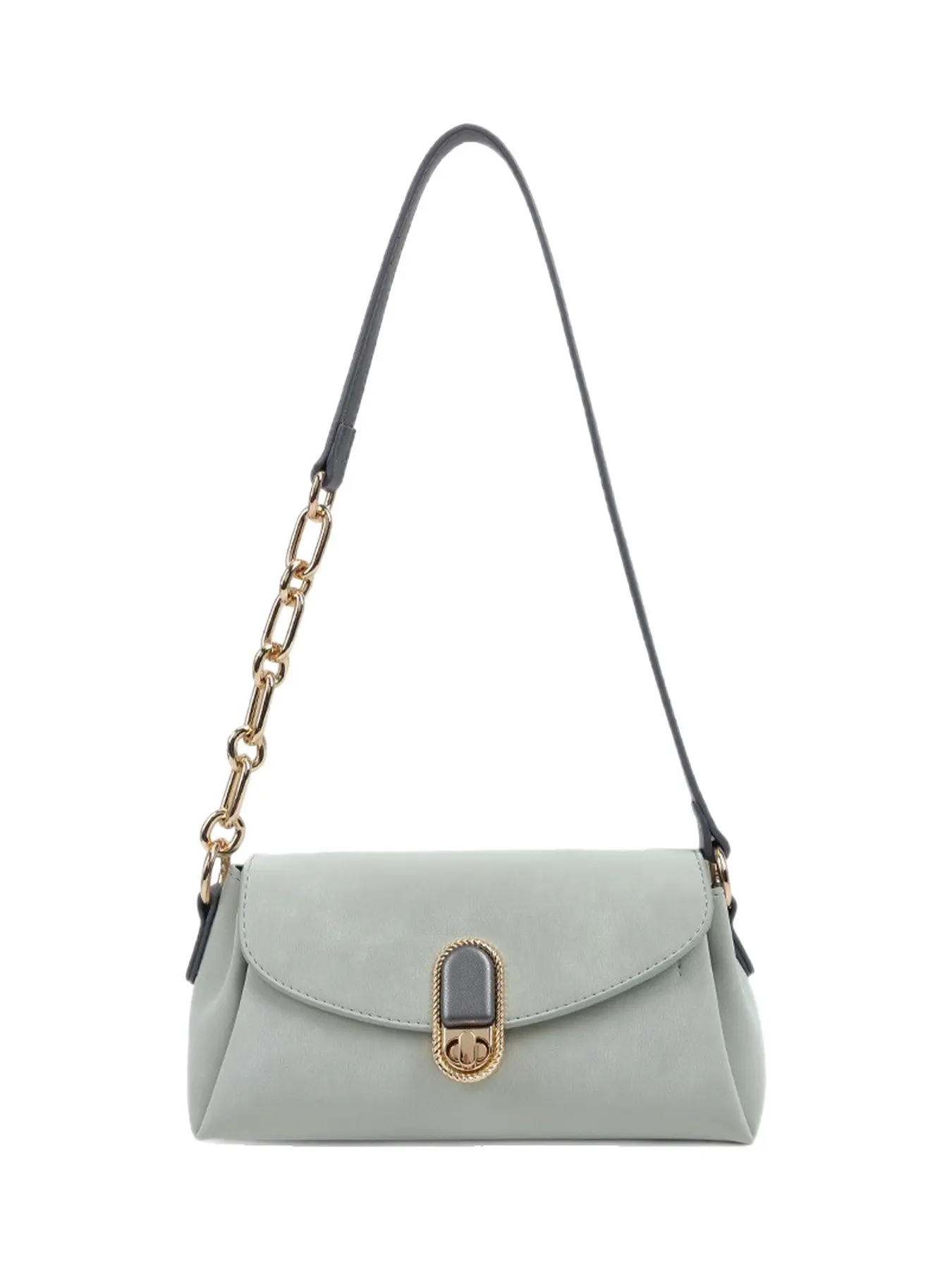 Elegant Small Envelope Handbag for Women, Decorative Metal Lock & Chain Strap, Casual Shoulder Crossbody Bag, Stylish Accessory