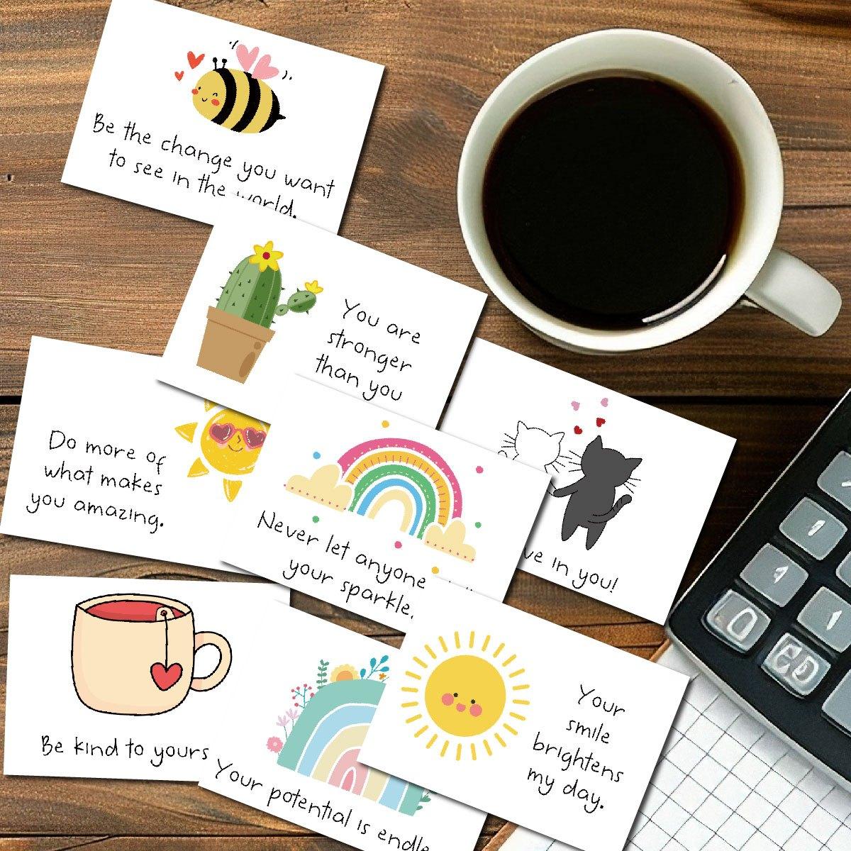 Inspirational Affirmation Card, 90pcs/set Paper Positive Messages Card, Employee & Co-worker Appreciation Card, Office Stationery & Supplies