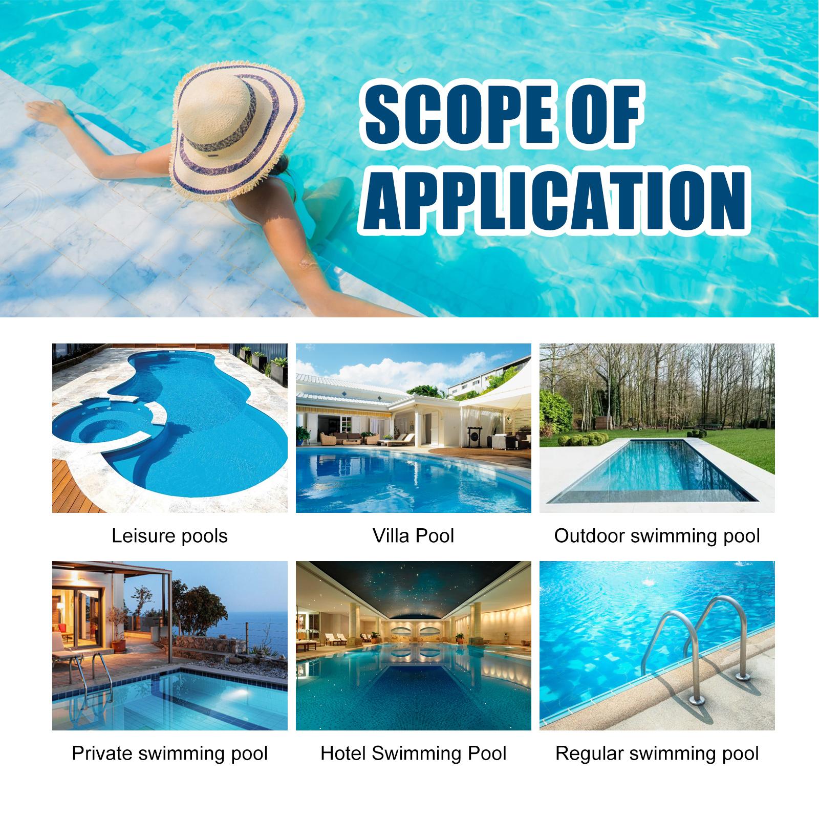 Pool Chlorine Tablets, Quick-Dissolving Multi-Function Effervescent Tablets for Water Quality Cleaning and Odor Removal