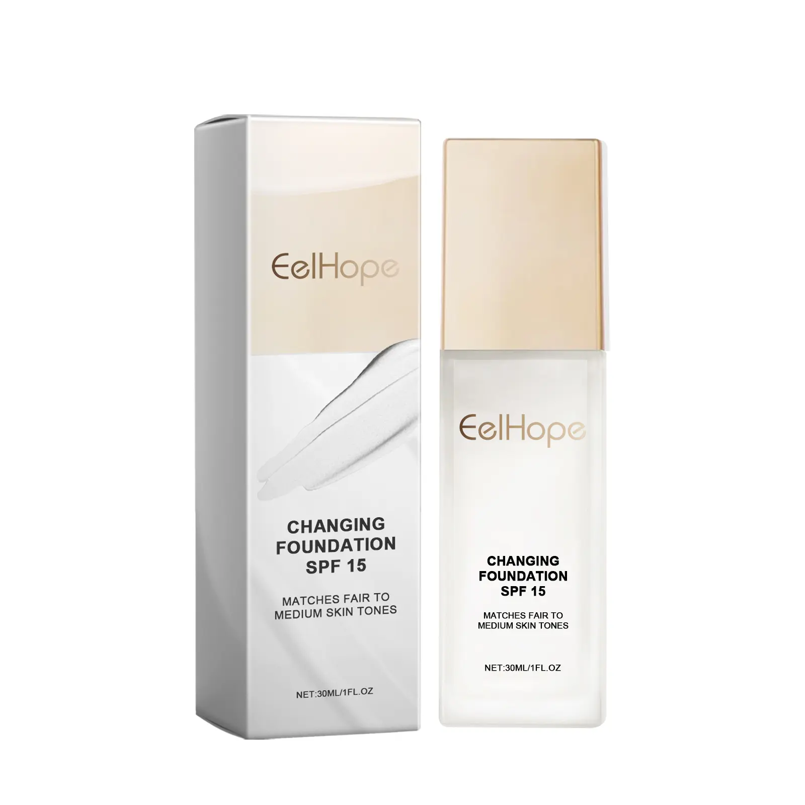 Eelhope Changing Foundation, Moisturizing And Long-Lasting Natural Light Foundation To Cover Skin Blemishes