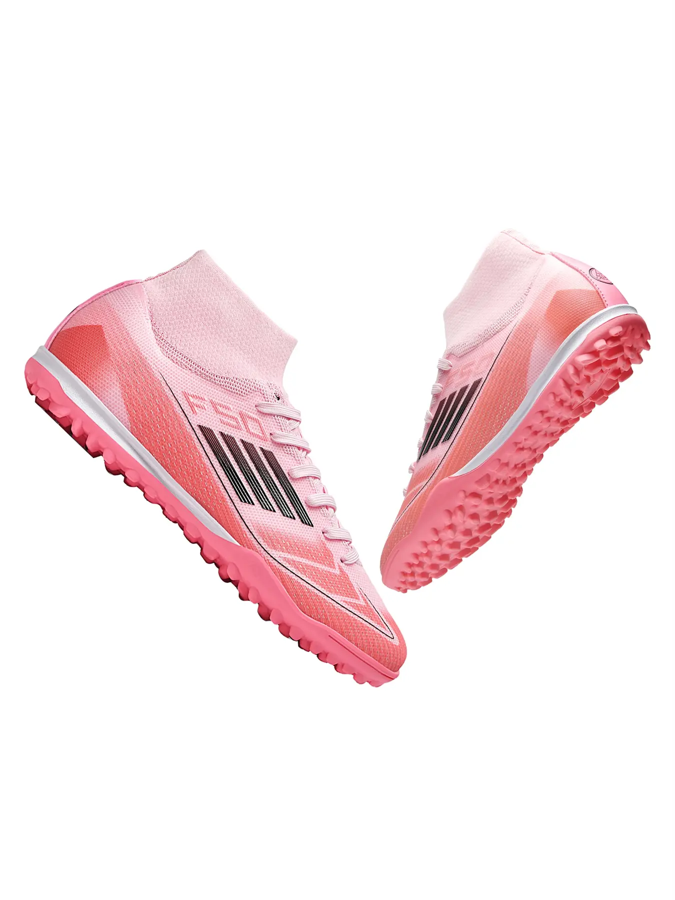 Men's Sporty Football Shoes TF Studs Outdoor Sports Sneakers Durable Rubber Sole Effective Ankle Protection All Season Use Athletic Shoes Football Boots