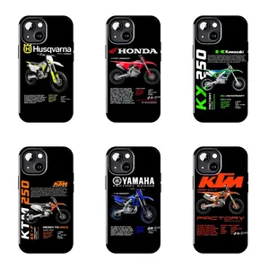 Dirt Bike Brand Spec Sheet Black Phone Case Suitable for iPhone 17-11 Pro Max/Plus and  Samsung Galaxy S23-25