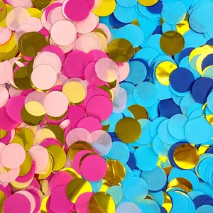 1500pcs/pack confetti paper - Round tissue paper table confetti, suitable for birthday wedding party decoration, color mixing, 20g pack