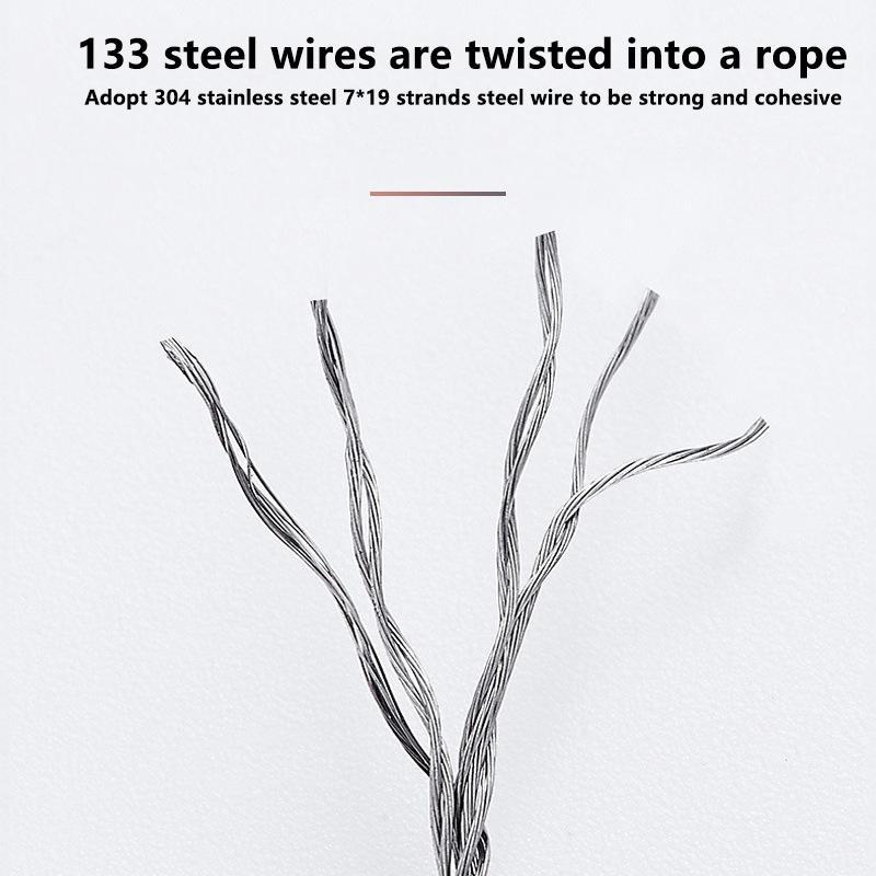 Stainless Steel Washing Line, 1 Count Wall Mounted Retractable Clothes Line, Indoor & Outdoor Clothes Line, Laundry Tools & Accessories