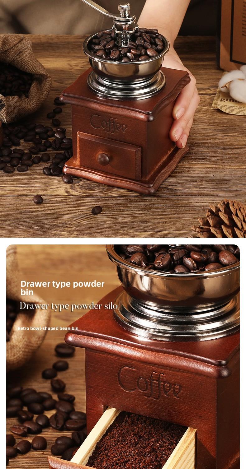 Hand-cranked coffee grinder gift set, grinder and French press pot set, coffee utensils for promotional gifts