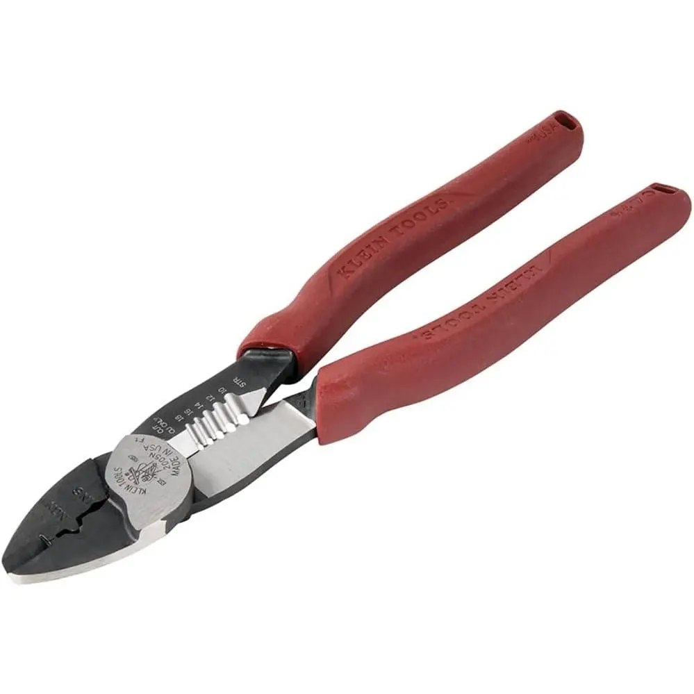 Klein Tools 2005N Wire Cutter, Made in USA, Stripper, Crimper Tool, Strips 10-18 AWG Stranded, Crimps 10-22 AWG Terminals, with Shear Cutter