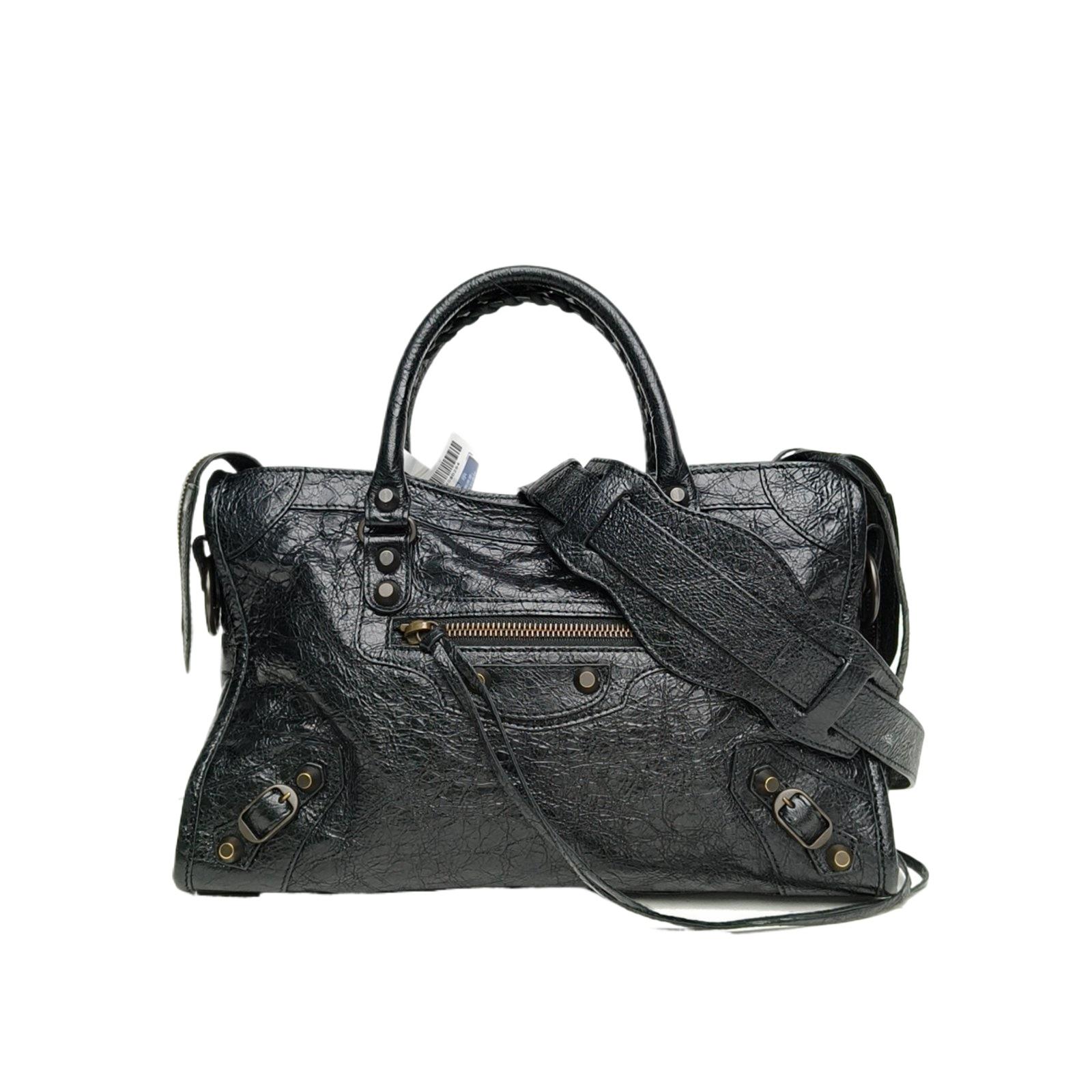 Pre-owned Balenciaga 【Diz】CLASSIC CITY Motorbike Bag, Small Size 30 Black