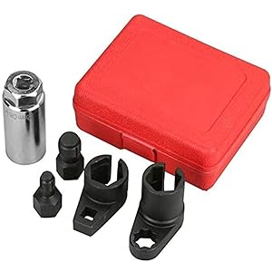 Automotive Oxygen Sensor Socket Removal Tool Wrench and Thread Chaser Set 5Pcs